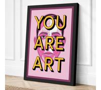 You Are Art Typography Canvas Wall Art Print 36x24 Inch
