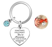 You Are Awesome Keyring Christmas Inspirational Gifts Keyring for Adults Personalised Keyring Gifts for Girls Appreciation Gifts Heart Key Chain Thank You Gifts for Teather Colleagues BFF Friends