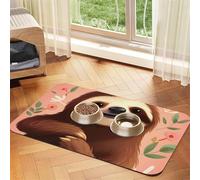 You are Awesome Sloth Pet Feeding Mat 30x45cm, Absorbent Dog Mat for Food and Water Bowl, PU Leather Cat Food Mat Waterproof Dog Bowl Mats Quick Dry Pet Placemats-No Stains