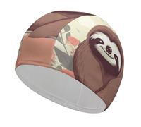 You are Awesome Sloth Swim Cap for Adult, Elastic Fabric Swimming Cap, Comfortable Bathing Cap for Long & Short Hair