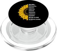 You Are Beautiful Strong Chosen Sunflower Christian Religion PopSockets PopGrip for MagSafe