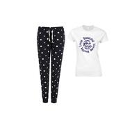 You Are Beautiful Strong Worthy Loved Navy Star Pyjama Set 60 SECOND MAKEOVER Navy XS