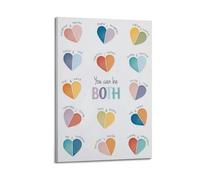 You Are Both Mental Health Art Canvas Poster Bedroom Living Room Decoration Painting Frame-style 16x24inch(40x60cm)