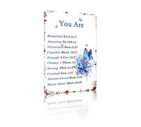 "You Are" Encouraging Metal Delightful Aluminum Sign Wall Decor for Office, Studio, Lounge, Bedroom, Cafe, Living Room - 8x12 Inches Faith & Affirmation-Themed Wall Decor (25281)