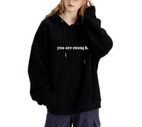You Are Enough Hoodie, Dear Person Behind Me Hoodie for Men and Women, Mental Health Sweatshirts Youth, To The Person Behind Me Sweatshirts (UK, Alpha, XXL, Regular, Regular, Black)