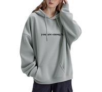 You Are Enough Hoodie, Dear Person Behind Me Hoodie for Men and Women, Mental Health Sweatshirts Youth, To The Person Behind Me Sweatshirts (UK, Alpha, L, Regular, Regular, Grey)