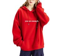 You Are Enough Hoodie, Dear Person Behind Me Hoodie for Men and Women, Mental Health Sweatshirts Youth, To The Person Behind Me Sweatshirts (UK, Alpha, XXL, Regular, Regular, Red)