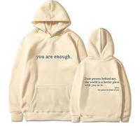 You Are Enough Hoodie, Dear Person Behind Me Hoodie,To The Person Behind Me (Beige,XXL)