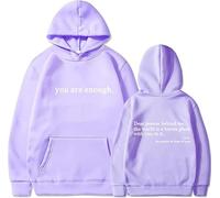 You are Enough Hoodie, Dear Person Behind Me Hoodie, to The Person Behind Me for Men Women (Purple,XL)