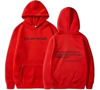 You are Enough Hoodie, Dear Person Behind Me Hoodie, to The Person Behind Me for Men Women (Red,XL)