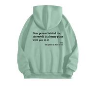 You Are Enough Hoodie for Women Mental Health Dear Person Behind Me Hooded Jumpers Casual Long Sleeve Pullover Top Jumpers for Women UK