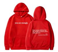 You are Enough Hoodie,You are Enough Sweatshirt to the Person Behind Me Hoodie,Dear Person Behind Me Hoodie Sweatshirt (Red,3XL)