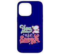 You Are Enough Retro 70s Daisy Positive Affirmation Case for iPhone 14 Pro Max