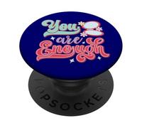 You Are Enough Retro 70s Daisy Positive Affirmation PopSockets Adhesive PopGrip