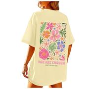 You are Enough Shirt Women Oversized Dear Person Behind Me T-Shirt Mental Health Inspirational Short Sleeve Tee Tops 2025 New Blouses for Women UK Tops for Women UK