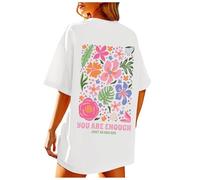 You are Enough Shirt Women Oversized Dear Person Behind Me T-Shirt Mental Health Inspirational Short Sleeve Tee Tops 2025 New Blouses for Women UK Tops for Women UK