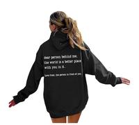 You Are Enough Sweatshirt Women Hoodie Mental Health Casual Inspirational Positiven Pullover Letter Print Shirt Jumpers for Women uk