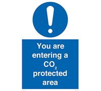 You are entering a COâ‚‚ protected area Sign - 400x600mm - A2P