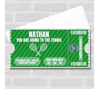 You Are Going To The Tennis Personalised Surprise Ticket Gift Voucher