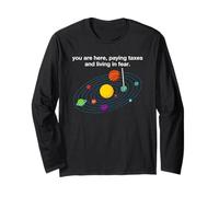 You are Here Paying Taxes and Living in Fear Funny Milky Way Long Sleeve T-Shirt