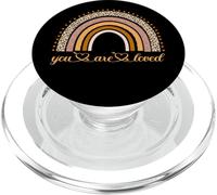 You Are Loved Leopard Rainbow Christian Positive Affirmation PopSockets PopGrip for MagSafe