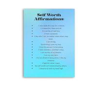You Are Loved Poster Self Compassion Affirmations For Depression Support Therapist Office Calm Corner Wall(Unframed,08x12inch(20x30cm))