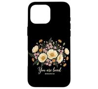 You Are Loved Romans 5:8 Christian Floral Faith Religious Case for iPhone 16 Pro Max
