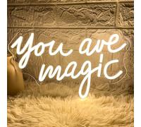 You Are Magic Neon Sign LED Signs for Wall Decor Dimmable Neon Lights Sign USB Powered Light Up Sign for Bedroom Living Room Home Bar Man Cave Christmas Birthday Party Wedding Decoration Gifts