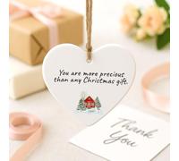 You Are More Precious Than Any Teacher Acrylic Heart Ornament, Festive Holiday Keepsake, Appreciation Gift Decoration