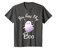 You are My Boo Ghosts Halloween Costume Matching T-Shirt, Youth, Asphalt Grey, Medium