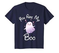 You are My Boo Ghosts Halloween Costume Matching T-Shirt, Youth, Navy Blue, Medium
