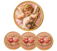 ”You Are My Favorite“ Commemorative Coin - Limited Edition Valentine's Day Gift, Romantic Keepsake Coin for Couples, Double Sided Anniversary & Wedding Token of Love (3pcs)