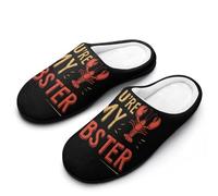 You Are My Lobster Men's Warm Slippers Non-Slip Sole Winter Rubber Cotton Shoes for Bedroom