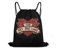 You Are My Love Adult Bundle Pocket Drawstring Bag Portable Backpack for Gym