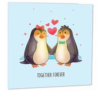 You Are My Penguin Anniversary Card - Cute Valentine Romantic Valentine's Day Card for Boyfriend Girlfriend Wife Husband Partner Friend Him Her, 145mm x 145mm
