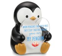You Are My Penguin Figurine, Cute Resin Penguin Holding Heart Acrylic Sign, Romantic Gift for Girlfriend Boyfriend Husband Wife, Valentine's Day Anniversary Keepsake, Couple Desk Decor - FDB540