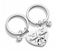 You Are My Penguin Heart Matching Keyring Valentine's Gift for Couples | Anniversary Keychains for Boyfriend Girlfriend Husband Wife Wedding I Love You Romantic Presents