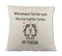 You Are MY Penguin - Valentines Gift Wedding Gift - Printed Cushion Cover