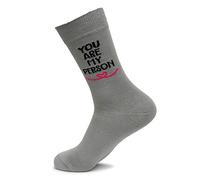 You Are My Person, Fancy Colorful Cotton Comfy Novelty Funny Dress Socks Unisex, COMPLIMENTS Patterned Cool Design Gift, Women's 5.5-9.5, Men's 4.5-7.5, Unisex 36-40