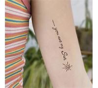 You Are My Sun Herbal Temporary Tattoo Stickers, Semi-permanent Non-reflective, Waterproof, Lasting 2 Weeks, Fake Tattoos