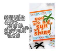 You are My Sun Shine English Word Metal Die Cuts for Card Making