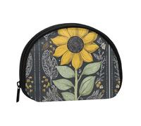 You are My Sunflower Print Printed Mini Coin Purse with Zipper â€“ Small Wallet for Women & Men, Compact Travel Money Organizer