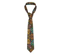You Are My Sunflower Printed Men'S Suit Tie,Fashion Classic Soft Tie,For Weddings,Groom,Groomsmen,Dances,Gifts, Sugar Skull Print, One Size