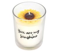 You are My Sunshine Candle with 3D Sunflower, Inspirational Message, Unscented Decorative Candle with 25-Hour Burn Time, Gift-Ready Sunflower Print Packaging, Perfect for Special Occasions