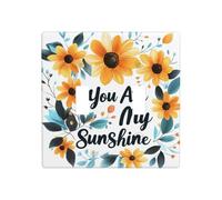 You are My Sunshine Flowers Double Gang Toggle Light Cover Wall Plate Switch Decor Standard Size - 11.4x11.4cm