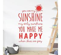 You are My Sunshine, My Only Sunshine - Nursery Decal Wall Sticker [XLarge] [Poppy]