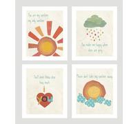 You Are My Sunshine Print Collection (Set of Four 8x10 Wall Art Prints), Nursery Decor, Kid's Room Decor, Gender Neutral Nursery Decor, Baby Room, Playroom Decor, Nursery Rhyme Kid's Wall Art