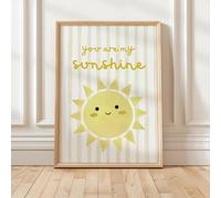 You Are My Sunshine Print Sweet Children's Wall Art Vintage Nursery Art Playroom Prints Nursery Decor Cute Prints Kids Playroom Art Boho Print