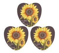 You Are My Sunshine Sunflower Air Freshener Sheets for Car Mirror Hanging Air Freshener Car Scented Hanging Sheets Decor with Rope Long-Lasting Home Fragrance Sachets 3 Pieces Love Form
