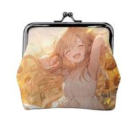 You Are My Sunshine Sunflower print Small Pouch Kiss Lock Coin Purse for Women Coin Change Purse, Credit Card Wallet